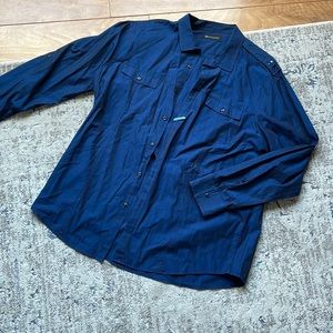 XXL Mens dress shirt blue